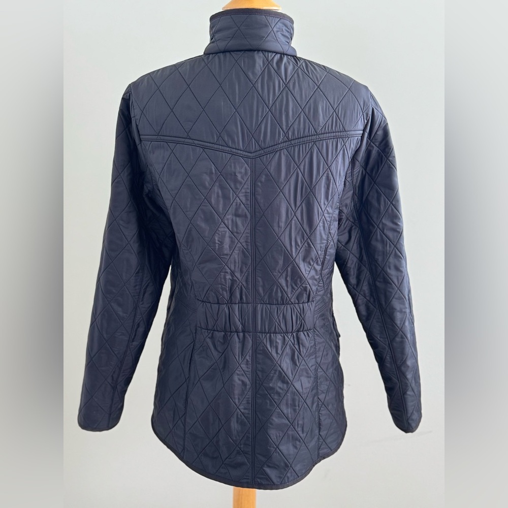 Barbour Cavalry Polarquilt Quilted Jacket Women's Black Size US 8 - Picture 5 of 11